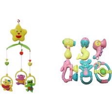 Cot hanging baby rattles